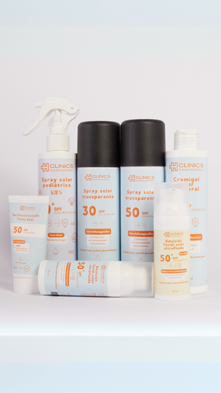 Emulsión solar ultraligera SPF50+ con color - HClinics Cosmetics