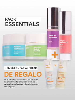 Pack Essentials + Emulsión Solar Facial GRATIS